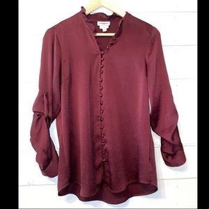 Express brand slim burgundy size medium top